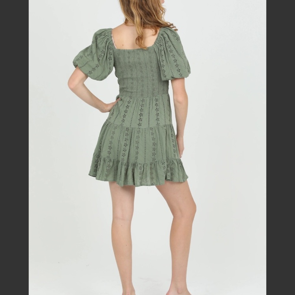 Angie Green Lace Mini Dress - Picture 5 of 6